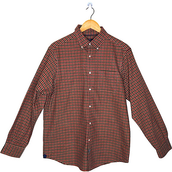 Daniel Cremieux Other - Cremieux Classics Beige Red Green Plaid Button-Down Dress Shirt Size: Medium